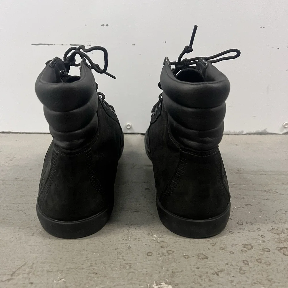Timberland Dausette Sneaker Boots Womens Size 10 Black Leather Casual Shoes - Picture 2 of 9